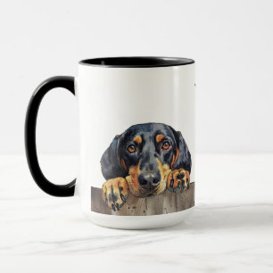 Black and Tan Coonhound Dog Mug