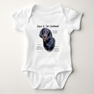Black and Tan Coonhound History Baby Bodysuit