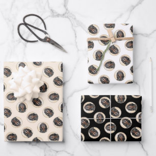 Black and Tan Coonhound Painting Original Dog Art Wrapping Paper Sheet