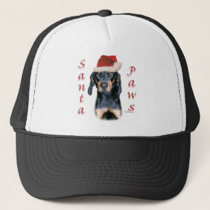 Black and Tan Coonhound Santa Paws Trucker Hat
