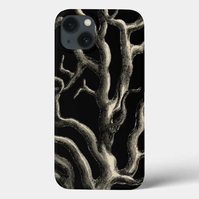Black and Tan Coral Case-Mate iPhone Case (Back)