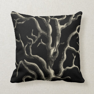 Black and Tan Coral Cushion