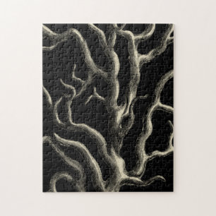 Black and Tan Coral Jigsaw Puzzle