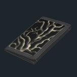 Black and Tan Coral Trifold Wallet<br><div class="desc">Go underwater to explore the sea with all these different sea creatures and see all the tan coral. This vintage piece of art is a perfect addition to any sea exploring lovers with a black background. Get your art print today on your product.</div>