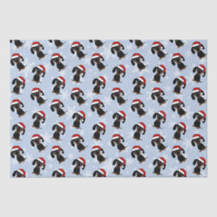 Black and Tan Dachshund Christmas Dog Holiday Tissue Paper