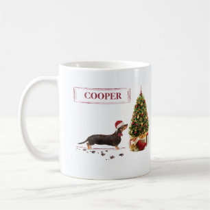 Black and Tan Dachshund Funny Christmas Dog Coffee Mug