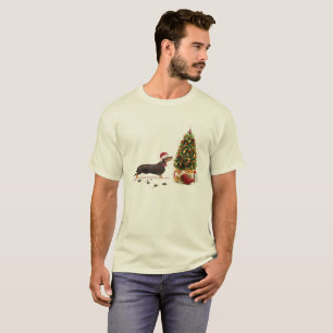 Black and Tan Dachshund Funny Christmas Dog T-Shirt