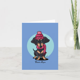 Black and Tan Dachshund Thank You Card