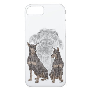 Black and Tan Doberman Dogs iPhone 8/7 Case