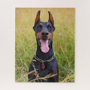 Black and Tan Doberman Pinscher Jigsaw Puzzle