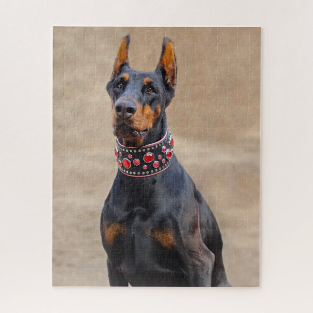 Black and Tan Doberman Pinscher Jigsaw Puzzle (Vertical)