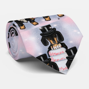 Black and Tan Doxie Groom Tie