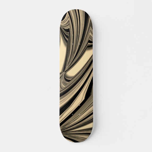 Black and Tan Floe Pattern Skateboard (Front)