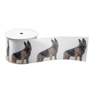 Black and Tan German Shepherd Dog  Satin Ribbon