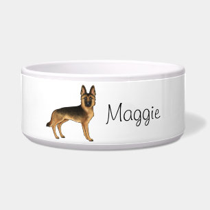 Black And Tan German Shepherd Dog With Custom Name