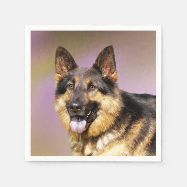 Black and Tan GSD Napkin (Front)