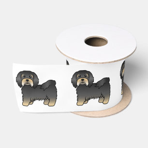 Black And Tan Havanese Cute Cartoon Dog Satin Ribbon