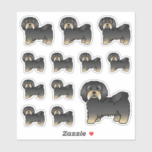 Black And Tan Havanese Cute Cartoon Dogs
