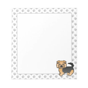 Black And Tan Norfolk Terrier Cute Cartoon Dog Notepad