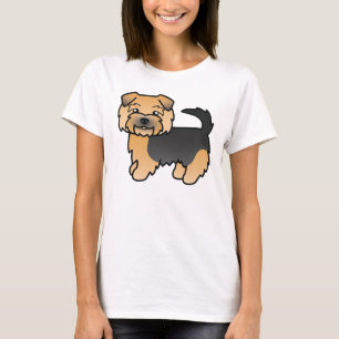 Black And Tan Norfolk Terrier Dog Illustration T-Shirt
