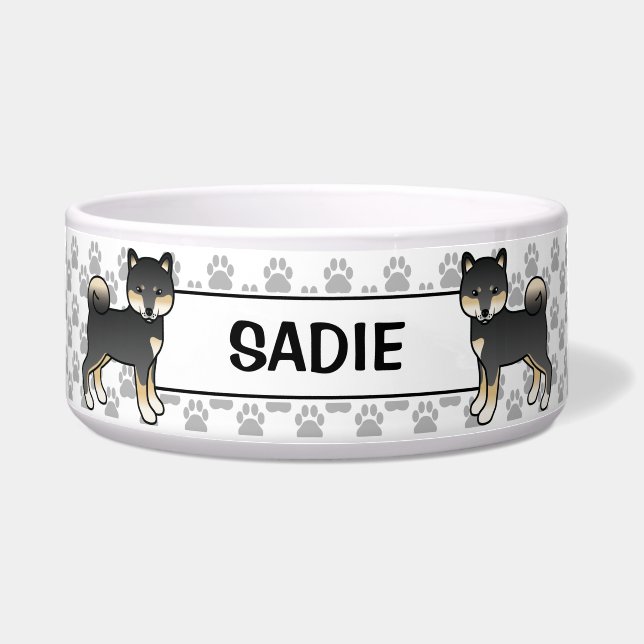 Black And Tan Shiba Inu Cute Dog With Pet's Name (Front)