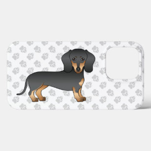 Black And Tan Short Coat Dachshund Cute Dog & Paws iPhone 13 Pro Case