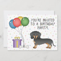Black And Tan Short Hair Dachshund Dog - Birthday