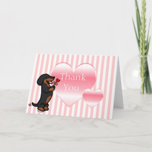 Black and Tan Smooth Haired Dachshund Card