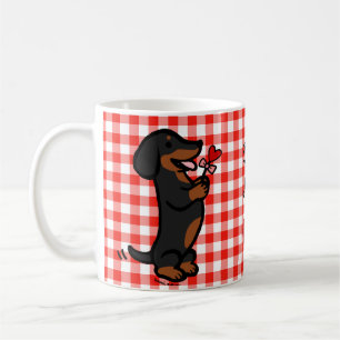 Black and Tan Smooth Haired Dachshund Coffee Mug