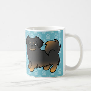 Black And Tan Tibetan Spaniel Cartoon Dog Coffee Mug