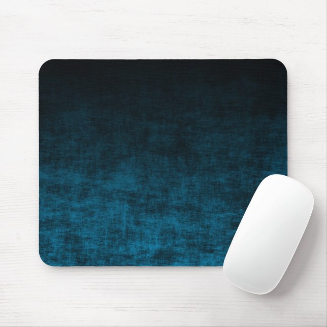 Black and Teal Grunge Ombre Texture Mouse Pad (With Mouse)