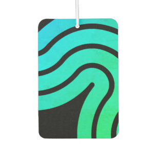 Black and Turquois Car Air Freshener