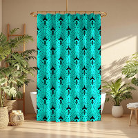 Black and turquoise art deco seamless pattern