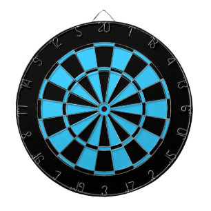 black and turquoise blue dartboard