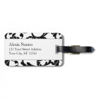 Black and Turquoise Monogrammed Damask Print