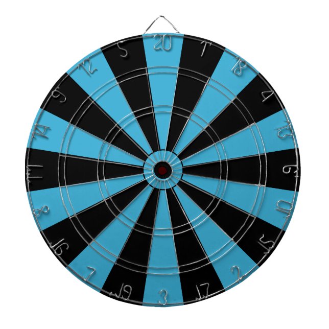 Black and Turquoise Stripe Dart Board (Front)