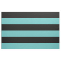 Black and Turquoise Wide Stripes Large Scale