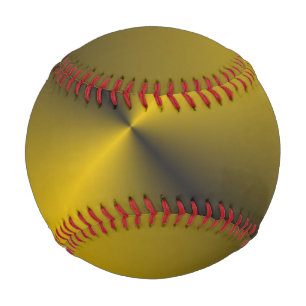 Black and Vibrant Gold Baseball