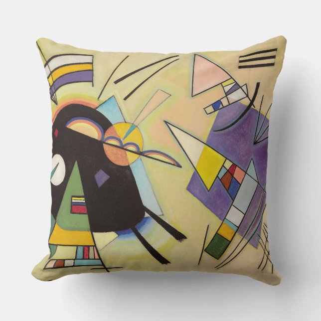 Black and Violet by Wassily Kandinsky Cushion (Front)