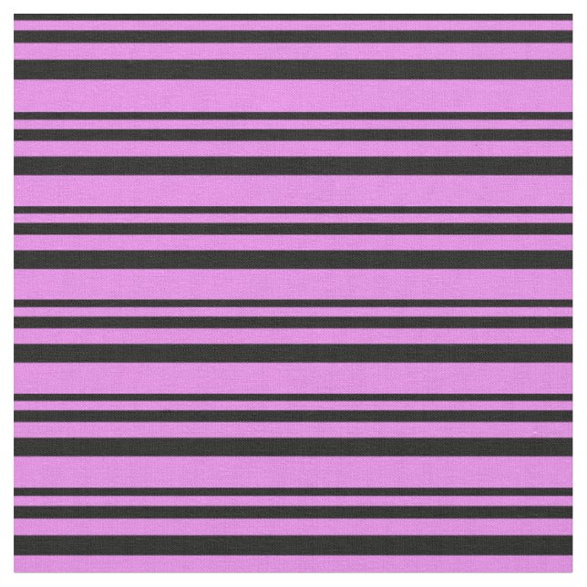 Black and Violet Coloured Pattern of Stripes Fabric (Close Up)