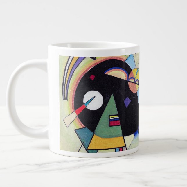 Black and Violet - Kandinsky  Large Coffee Mug (Left)