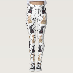 Black and Wheaten Scottie Dogs Leggings