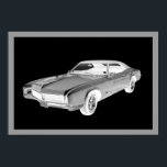 Black And White 1967 Buick Riviera Pop Art Poster<br><div class="desc">Black and white 1967 Buick Riviera Muscle Car pop art image.</div>