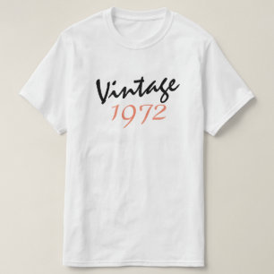 Black and white 1972 birthday T-Shirt