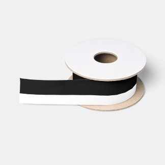 Black and White 1.5" Wide Satin Ribbon
