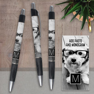 Black and White 1 Photo Collage Custom Monogram