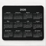 Black and White 2026 Calendar Mouse Pad<br><div class="desc">Looking for a sleek and stylish way to keep track of your days? Check out this black and white 2026 calendar mousepad! It makes a great gift for anyone who loves to stay organized. Plus, it's a great way to show off your personality and make your desk look unique by...</div>