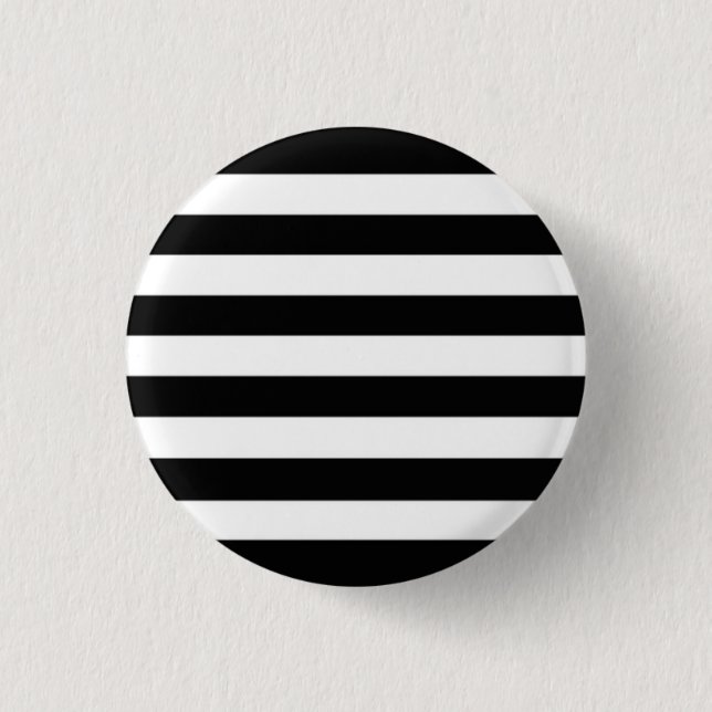 black and white 3 cm round badge (Front)