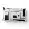Black and White Abstract Art Lumbar Throw Pillow