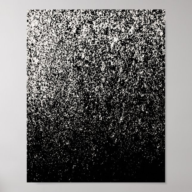 Black and White Abstract Art Poster (Front)